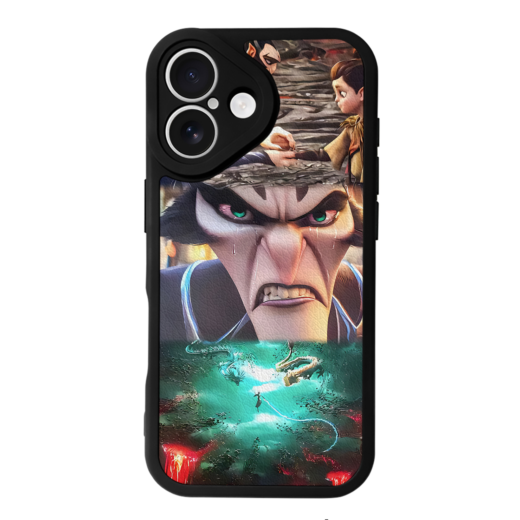 （画像用） Ne Zha 2 ナタ 魔童の大暴れ 【iPhone 16シリーズ対応】シリコンスマホケース（レザー調） 材質：シリコン